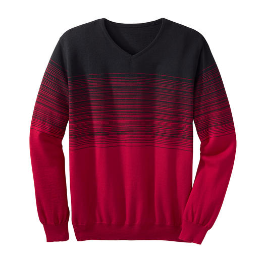 Gestreepte trui met kleurverloop Met expressief kleurverloop: de bijzondere manier om modieuze strepen te dragen.