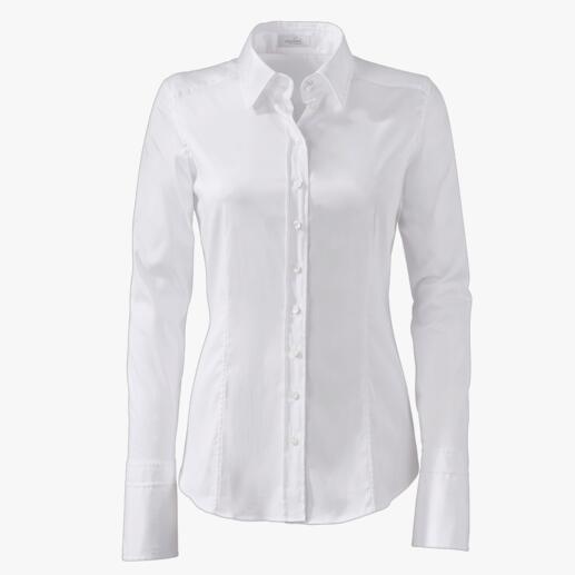 Witte van Laack basic blouse, met knopen aan de voorkant, maat 34B.