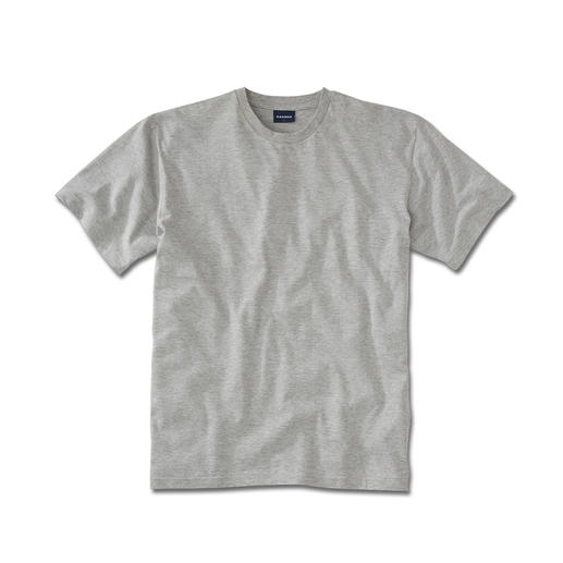 155 g-Ragman T-shirt in gemêleerd grijs met ronde hals