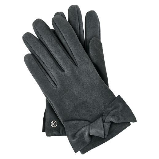 Chevreau-suède handschoen van Otto Kessler Voor een leren handschoen buitengewoon elegant. Voor de kwaliteit aantrekkelijk voordelig geprijsd.