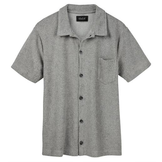 Howlin’ badstof-overhemd met korte mouwen Bijzonder comfortabel: zijdezacht overhemd van badstof. Ademend en vochtabsorberend. Van Howlin’.