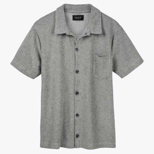 Howlin’ badstof-overhemd met korte mouwen Bijzonder comfortabel: zijdezacht overhemd van badstof. Ademend en vochtabsorberend. Van Howlin’.