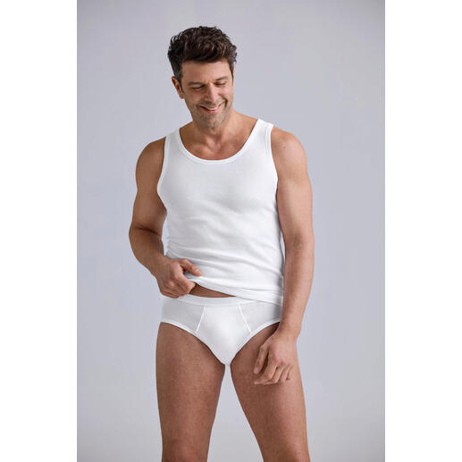 Herenondergoed van Hanro, wit tanktop en slips