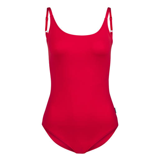 Anita Red Swimsuit Het perfecte basic badpak dat geschikt is voor elk figuur. Eenvoudig en modern. Met een verleidelijk accent.