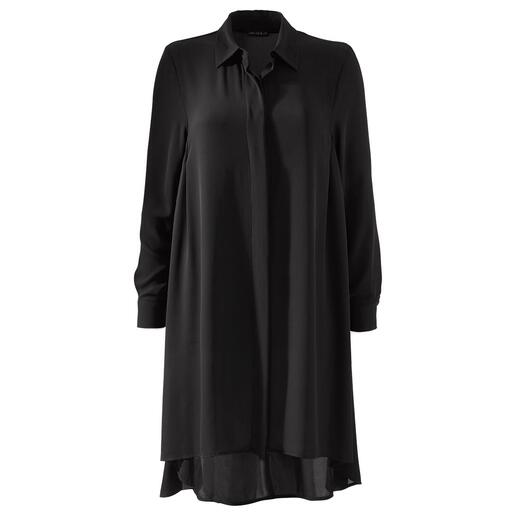 Janice & Jo lange blouse Dit zou heel goed uw favoriete kledingstuk kunnen worden: lange zwarte blouse in perfect jurkmodel.