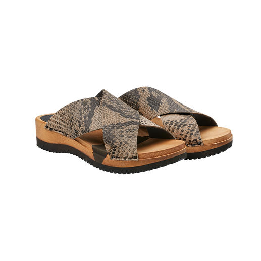 Sanita® houten slippers ‘Hygge’ voor uw voeten: modieuze houten slippers met een comfortabele flexibele zool en zachte bandjes.