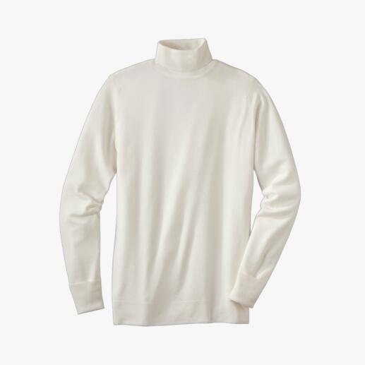 John Smedley coltrui Deze merino-pullover van John Smedley weegt minder dan 300 gram. En past in iedere aktetas.