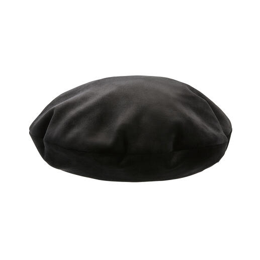 Mayser omkeerbare baret, zwart, van achteren gezien.