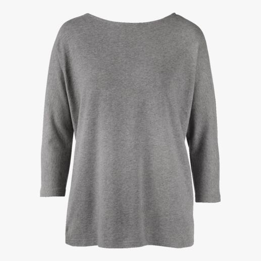 Grijs 3/4-mouw shirt van homewear op een witte achtergrond.