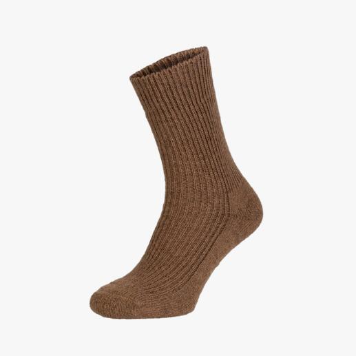 Kameelharen sokken De luxe van echte kameelharen sokken: zacht, soepel en uiterst robuust. En moeilijk te vinden.