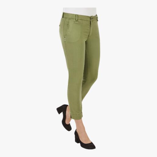 Khaki Jersey-Chino van Mason's in maat 34, slim fit.