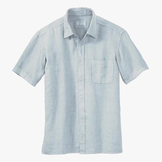 Lichtblauw Dorani vintage linnen overhemd, maat 48.