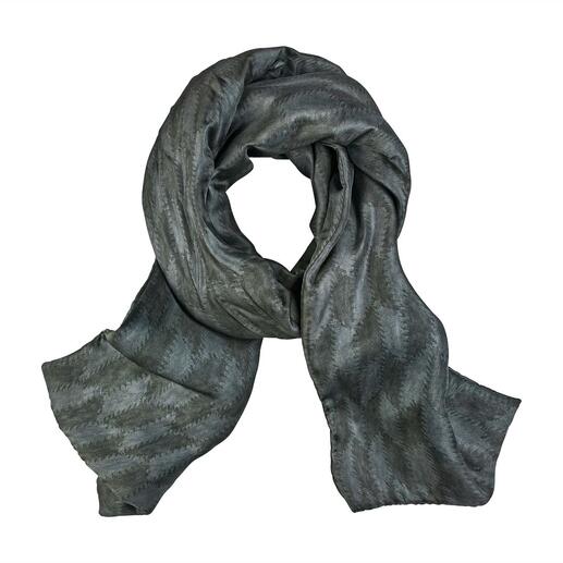 Winterse zijden sjaal Elegante zijden sjaal voor het koude jaargetijde. Met warme vliesvoering. Van Abstract, Italië.