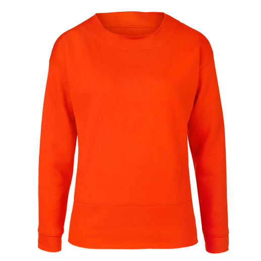 Hutschreuther casual huispak Voorkant van een oranje sweatshirt.
