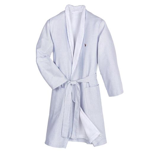 Ralph Lauren Oxford-­badjas Maar weinig badjassen zijn zo stijlvol als deze: Oxford-overhemdstof aan de buitenkant.