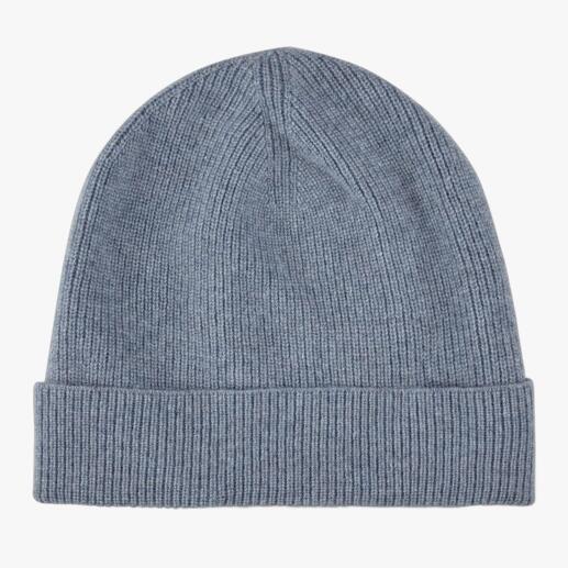Grijze kasjmier beanie gezien van boven