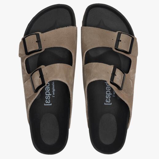 [espadrij] l’originale sandalen met twee riempjes Comfortabel kurken voetbed, waterbestendige antislipzool en tijdloos zwart.