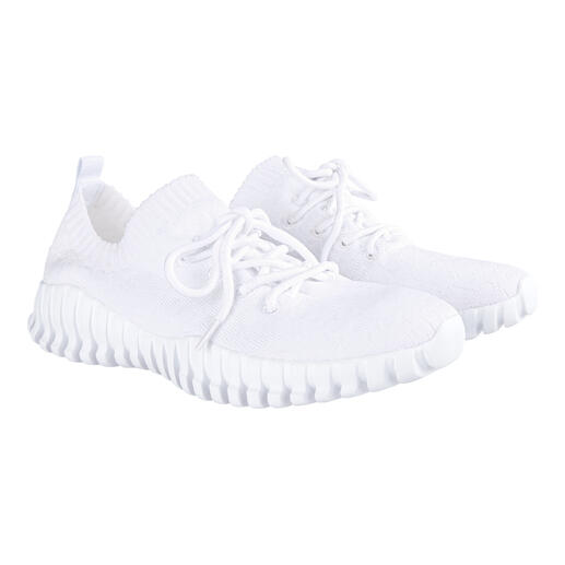 Witte Knit-schoenen van bernie mev. in een paar.