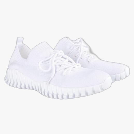 Witte Knit-schoenen van bernie mev. in een paar.