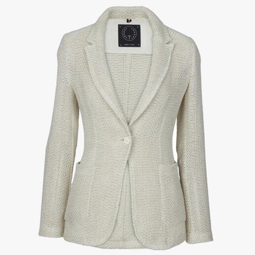 T-Jacket structuurblazer Comfortabel als een trui en elegant als een blazer. Heerlijk luchtig en oneindig veelzijdig.