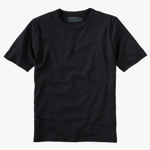 Tencel™ T-shirt, zwart Functioneel en duurzaam tegelijk: basic T-shirt van Tencel™ en biokatoen.