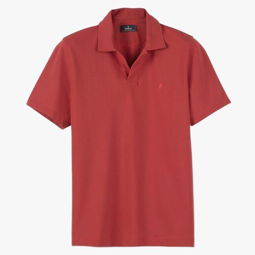 Ragman Pima-Pikee-Polo in Rood, heren, liggend op een witte achtergrond.