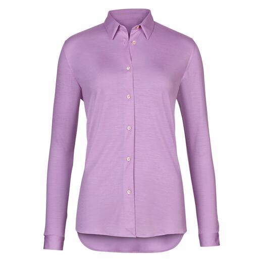EDELLE blouse van woljersey Ademend, antibacterieel en machinewasbaar. Van EDELLE.