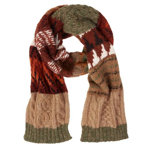 Kero Design geblokte sjaal met structuur Warme, trendy alpacasjaal voor hem en haar. Gemaakt in Peru door Kero Design.