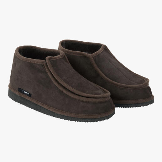 OCONI pantoffels met klittenbandsluiting, dames of heren Natuurlijk warm en robuust: pantoffels van lamsvacht, met waterbestendige zool.