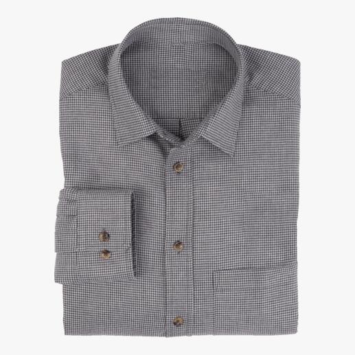 Kasjmier-flanel-­overhemd met vichymotief Luxueuze zeldzaamheid: het winteroverhemd met bijzonder fijn kasjmier.
