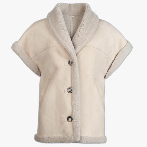 Arma vest van lamsvacht Vandaag een hoogwaardig trendy item, morgen een waardevolle, tijdloze favoriete allrounder. Van Arma.