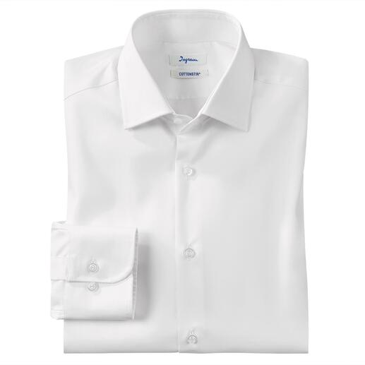 QuickClean-overhemd Dit overhemd blijft altijd vlekkeloos wit – en is toch van zachte, ademende katoen.