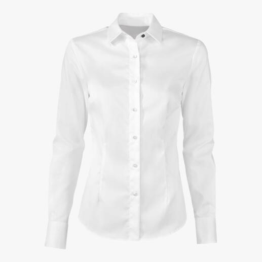 QuickClean-blouse Deze blouse is bestand tegen vlekken – en toch gemaakt van zacht, ademend katoen.