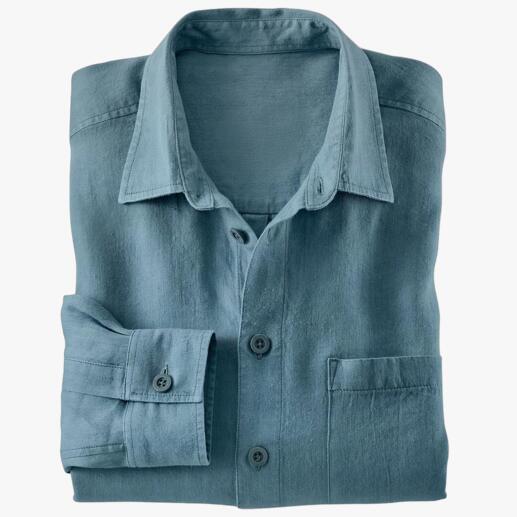Overhemd van hennep en SeaCell™ Zomers luchtig en levert tegelijkertijd een bijdrage aan duurzaamheid en milieubescherming.