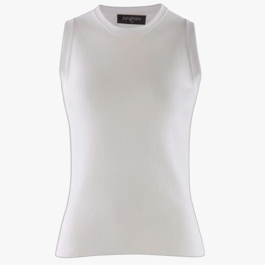 Mouwloos wit top van Deocell-materiaal.