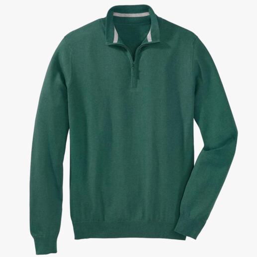 Groene Alan Paine all-season trui, maat 48, met rits.