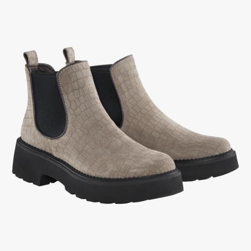 Green Comfort Chelsea-boots Met schokabsorberende hightech-zool en trendy reptielen-look. Van Green Comfort, Denemarken.