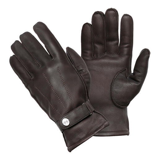 Pearlwood hertenleren handschoenen Handschoenen van zeldzaam hertenleer. Met de hand gemaakt met warme wollen voering.
