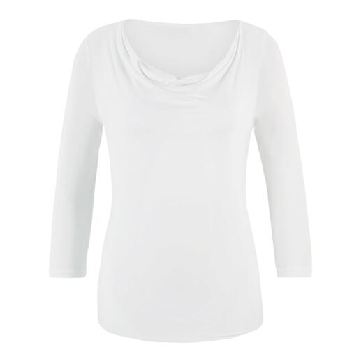 Modal micro-watervalkraag-shirt Zeer zacht en zijdeglanzend dankzij Tencel™ modal micro. Exclusief bij Fashion Classics.