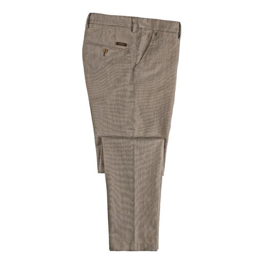 Holly Hahnentritt zomer chino in beige met achterzak.