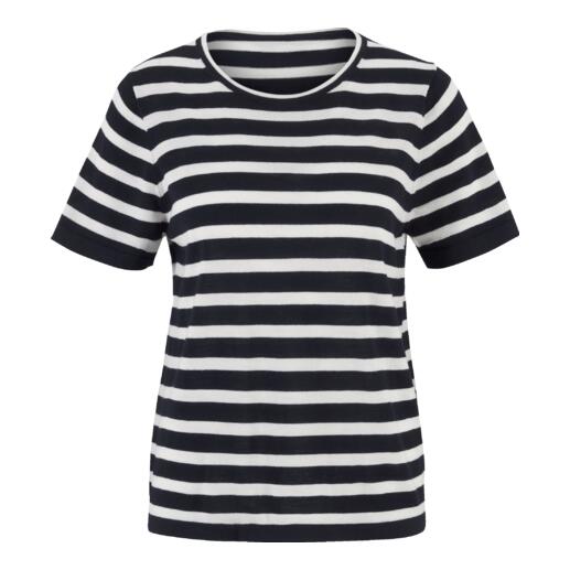 Junghans 1954 gestreept merinosshirt Comfort-update voor het maritieme gestreepte shirt: nu van zuivere, fijne merinoswol.