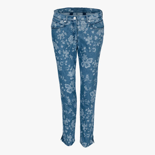 RAPHAELA ­BY BRAX toverbandbroek met flower-print      Waarschijnlijk uw meest comfortabele super slim cut broek met modieuze flower-print. Van ­RAPHAELA-BY-BRAX.