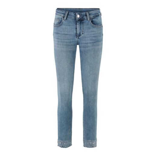 Liu Jo Bottom up-jeans met garnering Bijna geen enkele jeans laat uw zitvlak er strakker uitzien dan de ‘Bottom up’ van Liu Jo Jeans, Italië.