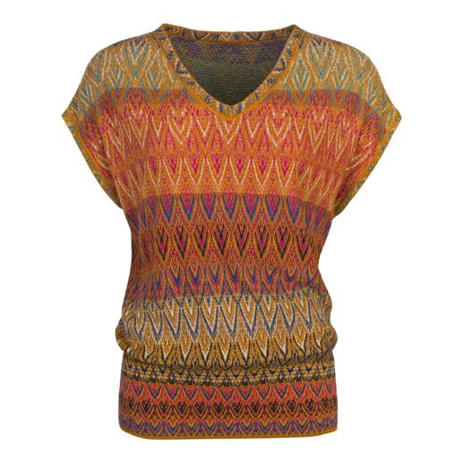 IVKO Jacquard-combinatie in felle kleuren met een wijde hals.