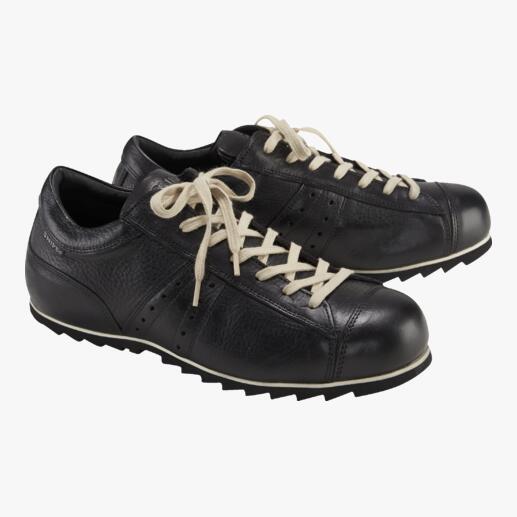 Voorkant van Snipe® Ripple leren sneakers in zwart
