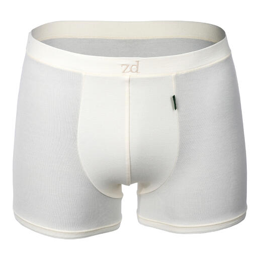 Crème kleurige shorts voor heren, gemaakt van soja vezel