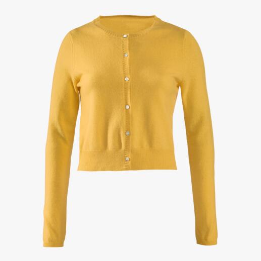 Gele FTC korte cardigan met knopen