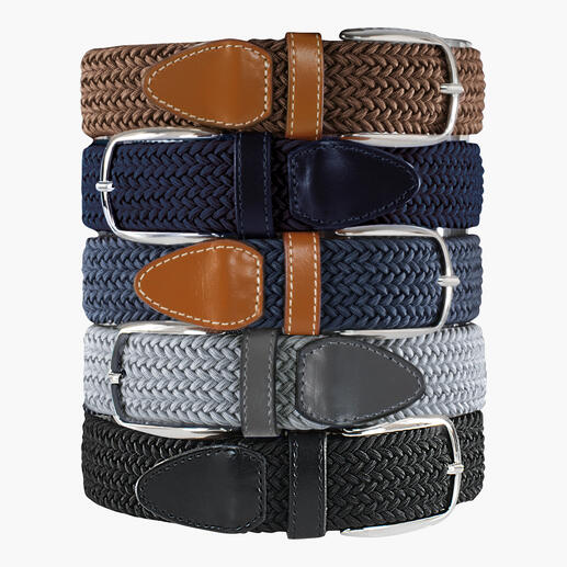 Vier elastische riemen in verschillende kleuren