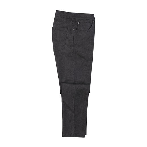 Grijze gardeur smart-casual broek van de zijkant.