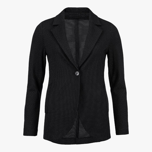 Vicario Cinque jersey blazer met stippen Veel comfortabeler en interessanter dan een klassieke zwarte blazer: de blazer met stippen.